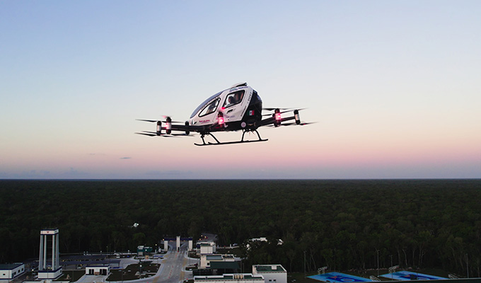 EHang EH216-SがFAMEXトゥルム航空ショー2026でメキシコおよびラテンアメリカで初の人員輸送飛行を実施
